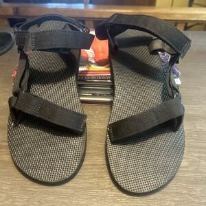 Teva Men's Original Universal Urban Black Sandals Size 10 Hook And Loop NICE